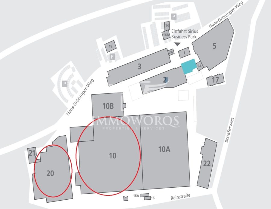 Bestandshalle **Produktions-/ Lager-/Logistikflächen** Provisionsfreie Vermietung - Lageplan Markierung2